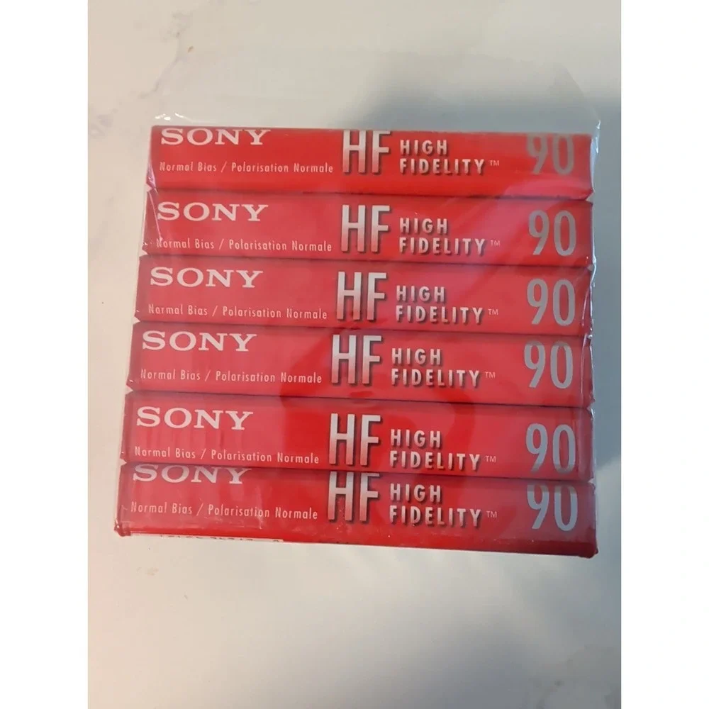 6-Pack New Sony C-90HFL High Fidelity 90 min Recordable Audio Cassette Tape Lot